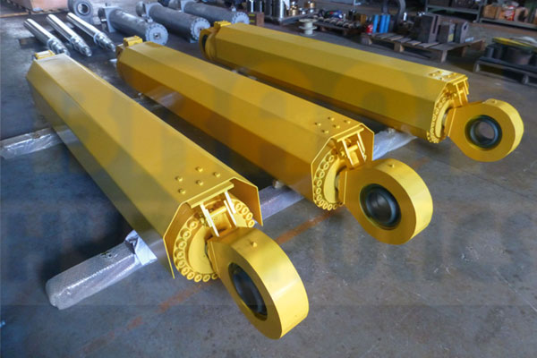 hydraulic cylinder for steel mill slag pot carrier
