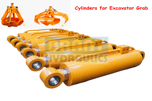 Hydraulic cylinders for excavator grab Hydraulic cylinders for excavator grab
