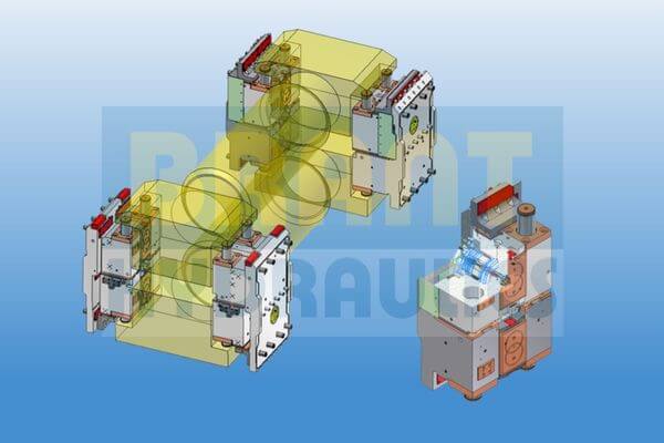 Bending block in hot strip mill Bending block in hot strip mill